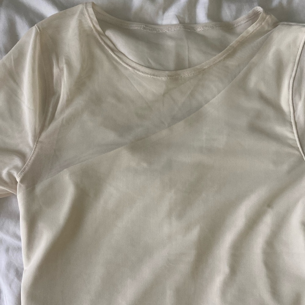 Abercrombie and Fitch long sleeve mesh slash top